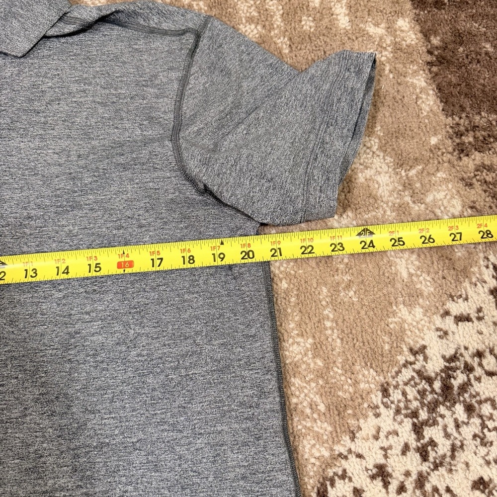 Lululemon Polo Shirt Mens Medium Gray Activewear Evolution Performance Golf - Picture 4 of 7